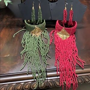 Earrings and necklace set